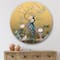 Designart - Chinoiserie With Birds and Peonies VI - Traditional Metal Circle Wall Art